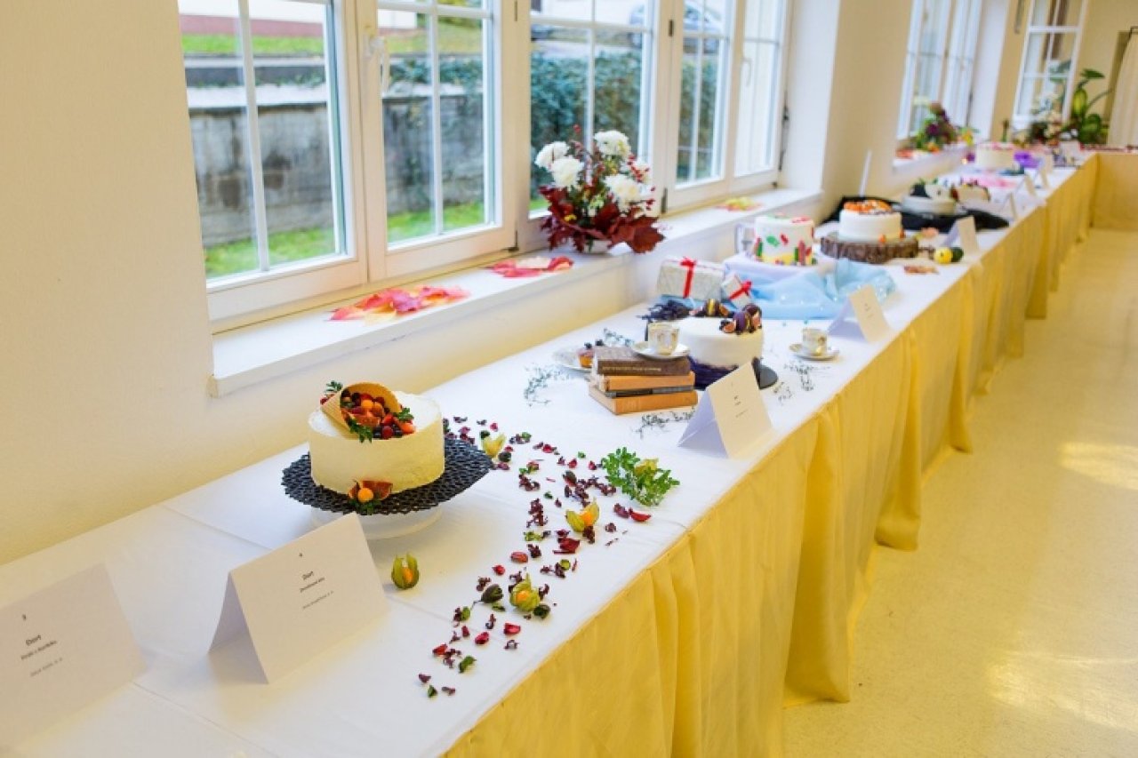 Výstava dortů od studentů maturitního oboru Hotelnictví a turismus